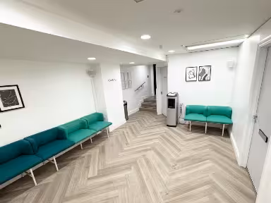Waiting area at DocTap private GP Liverpool Street