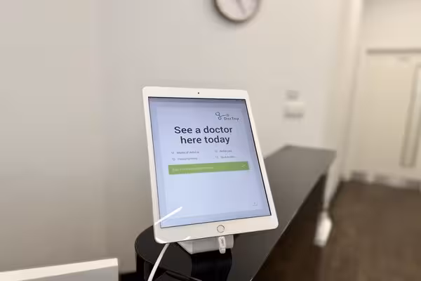 Swiss cottage clinic check-in ipad 