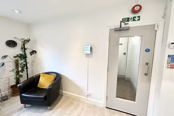 Clapham clinic check-in area 