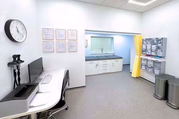 Swiss cottage clinic room