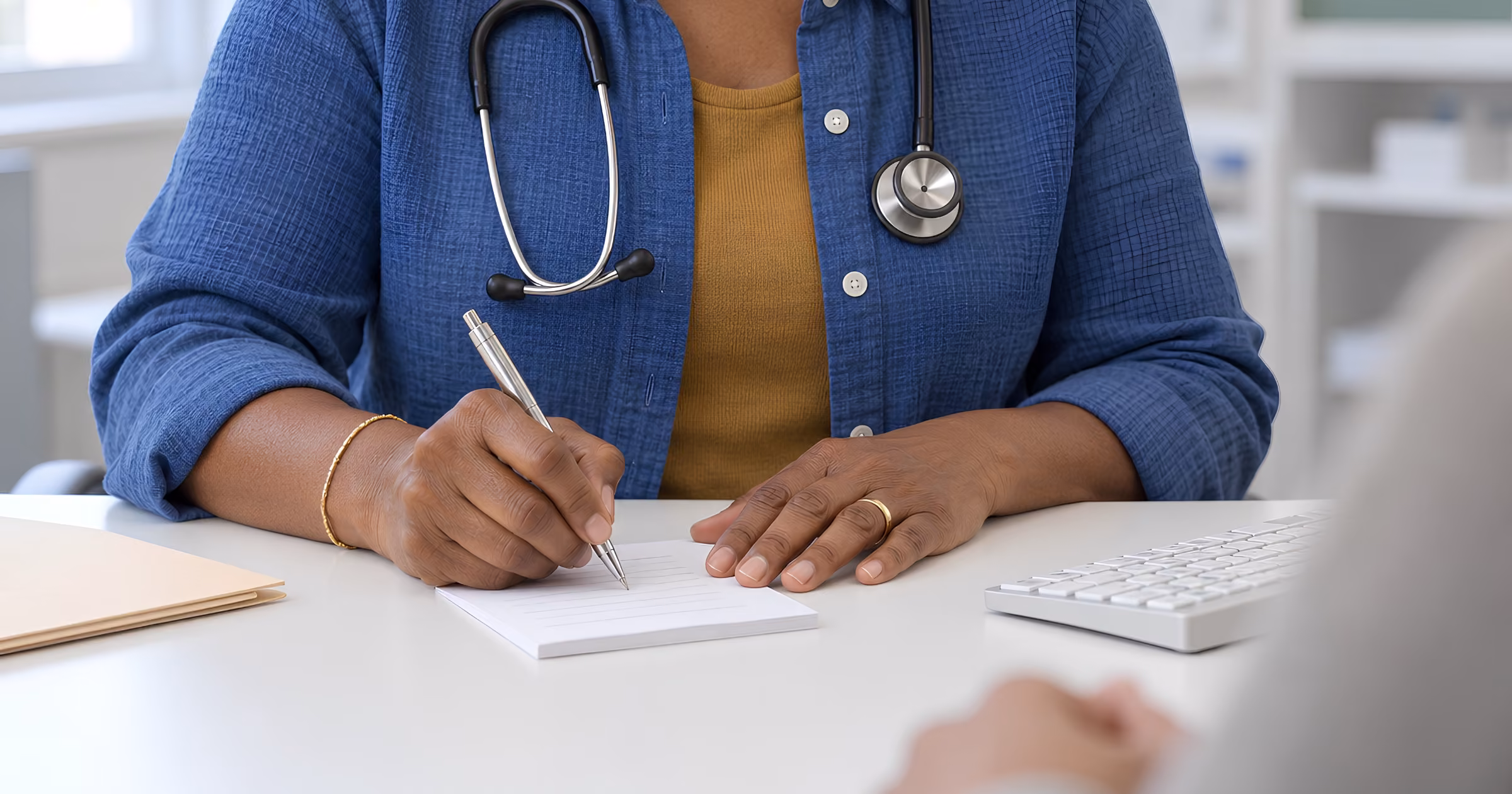 a GP taking notes